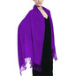Glory Max Women Large Soft Silky Pashmina Shawl Wrap Scarf in Plain Solid Colors - color: Purple