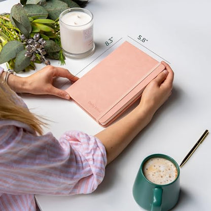 Stone Paper Journal Premium A5 Hardcover Vegan Leather Notebook Journal | 160 Pages | Premium Quality Professional Notebook For Men and Women |Comes With Gift Box Waterproof Notebook - color: Matt Pink