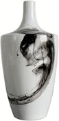Vase Desktop Modern Chinese Ink Ceramic Entrance Arrangement Desktop Decoration Zen Ornament for Decor
