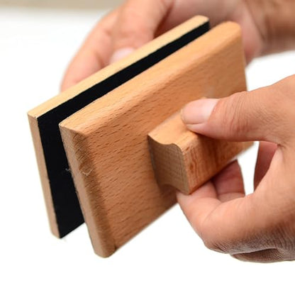 1 Pair Musical Sand Block Beech Wood Sandpaper Musical Block Enhanced Sense of Rhythmic for Playing Performance 3.94x2.36 in