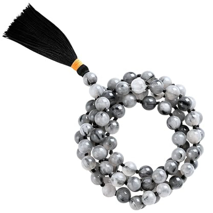 Amazing Gemstone Japa Mala 108 Prayer Beads Necklace and Wrist Mala Bracelet for Meditation