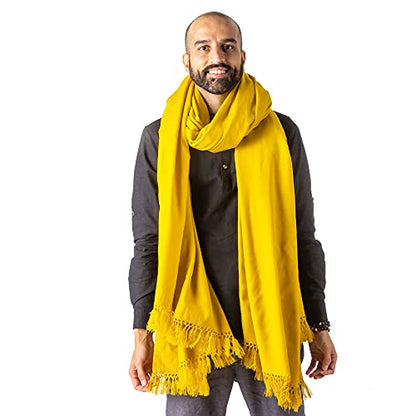 Meditation Shawl or Meditation Blanket, Shawl/Wrap, Oversize Scarf/Stole. Large. Unisex. - color: Yellow