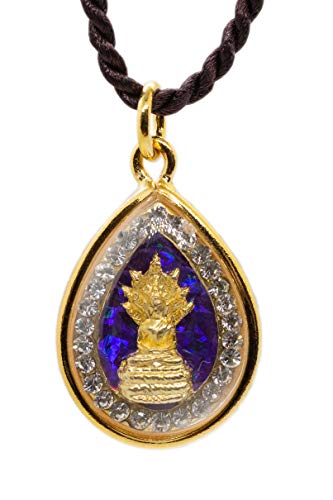 Artschatz Weekday Birthday Buddha Golden Colorful Thai Pendant, Amulet, Necklace, Charm, Sunday, Monday, Tuesday, Wednesday, Thursday, Friday, Saturday - style: Saturday - Phra Naga Prok “Protection”