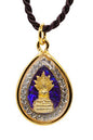 Artschatz Weekday Birthday Buddha Golden Colorful Thai Pendant, Amulet, Necklace, Charm, Sunday, Monday, Tuesday, Wednesday, Thursday, Friday, Saturday - style: Saturday - Phra Naga Prok “Protection”