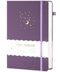 CAGIE Purple Journal Notebook for Women Girls 192 Lined Journaling Notebooks Hardcover Journals for Writing Work - color: 02 Light Purple
