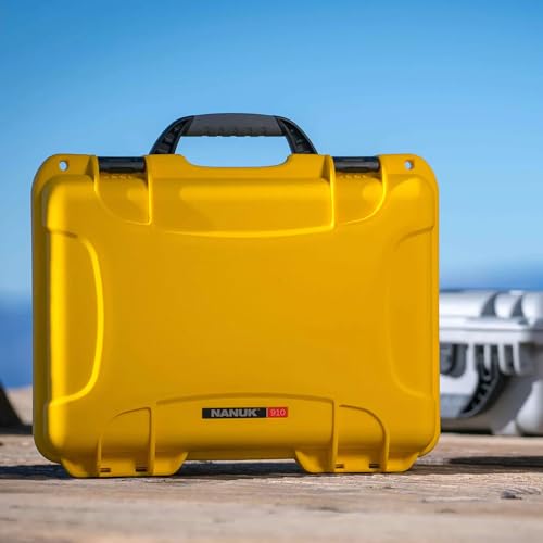 NANUK 910 Empty Waterproof Hard Case – 14.3” x 11.1” x 4.7”, Protective Case for Gear – Impact-Resistant, Dustproof, Airline Carry-On Approved – Made in Canada, Graphite - color: Graphite, style: Empty