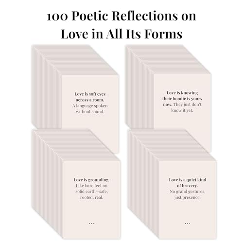 In Other Words, Love – 100 Poetic Reflections on Heartbreak, Joy & All the Ways Love Shows Up – Romantic, Healing, & Affirmation Card Deck for Women, Men & Teens – Self-Care, Journaling, Therapy