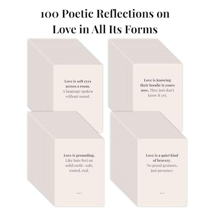 In Other Words, Love – 100 Poetic Reflections on Heartbreak, Joy & All the Ways Love Shows Up – Romantic, Healing, & Affirmation Card Deck for Women, Men & Teens – Self-Care, Journaling, Therapy