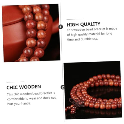 1pc Wooden Bracelet for Men and Women Natural Wood Beads Chic Hand Jewelry for Daily Wear