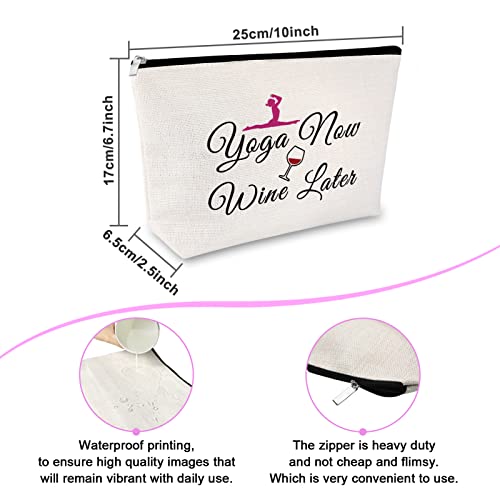 Sfodiary Yoga Lover Gifts for Women Makeup Bag Gift for Yoga Instructor Meditation Present for Sister Friends Birthday Christmas Graduation Present Novelty Zipper Cosmetic Travel Pouch