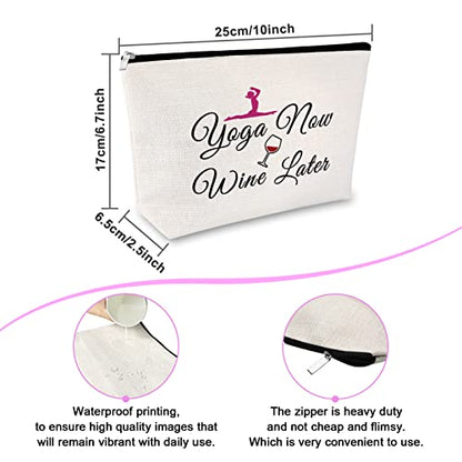 Sfodiary Yoga Lover Gifts for Women Makeup Bag Gift for Yoga Instructor Meditation Present for Sister Friends Birthday Christmas Graduation Present Novelty Zipper Cosmetic Travel Pouch