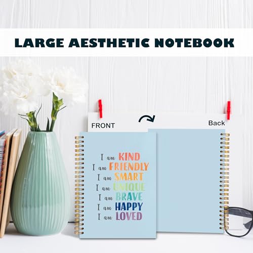 BearCake Notebook Journal, Blue Floral Notebook for Women,Journal for Women, Aesthetic Office Supplies Hardcover Spiral Notebook 5.5x8.3 634 - color: physiotherapy-cheer blue