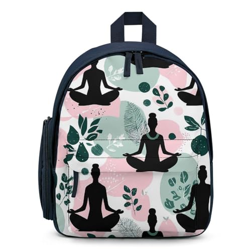 Meditation Yoga Nature Mini Travel Backpack Casual Daypacks Small Shoulder Bag for Shopping - color: Blue-style