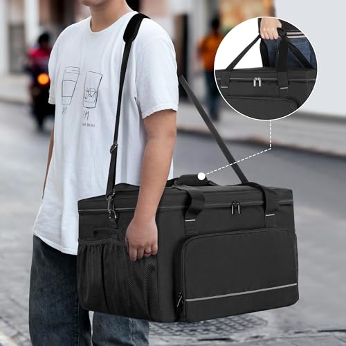 Yarwo Printer Carrying Case Compatible with HP OfficeJet Pro/DeskJet/Smart-Tank, Padded Office Printer Storage Bag with Base Board and Dividers for Ink, Paper and Office Supplies (BAG ONLY)