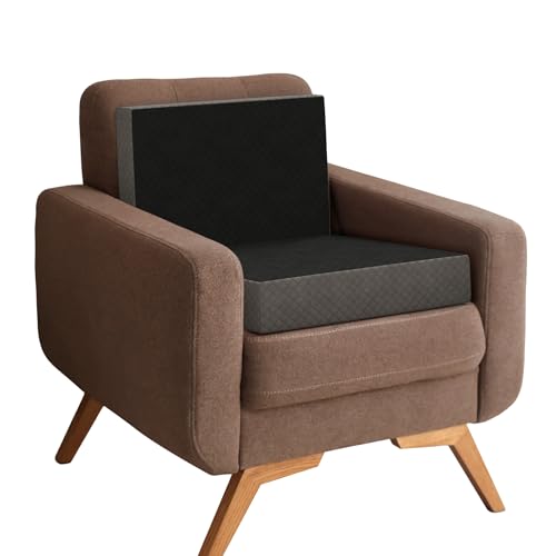 Kolbs Extra Large Recliner Cushion | Chic 2 Tone Velvet Cover (Seat with Back) - size: Seat With Back