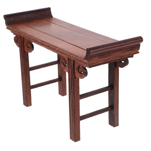 STOBAZA Buddha Statue Carving Redwood Table Wooden Japanese Stand Zen Sculpture Asian Plant Stand Home Decor