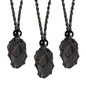 Natural unprocessed crystal raw stone hand woven rope adjustable necklace pendant for both men and women - color: C-3pcs Tourmaline