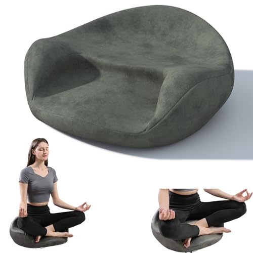 Meditation Cushion & Pillow Seat - No More Numb Legs Comfortable Memory Foam Sitting for Adult, idea for Reading, Yoga.