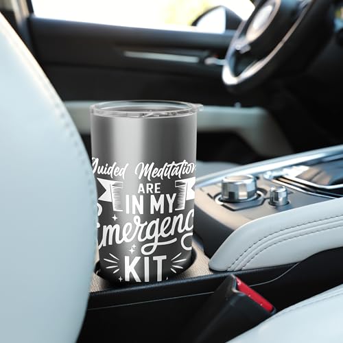 Emergency Kit for Guided Meditations Design Stainless Steel Insulated Tumbler - color: Brushed Steel