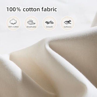 100% Organic Cotton Pregnancy Pillowcase for U-Shaped Pregnancy Pillow | 19.5"x29" Pillowcase for Maternity Body Pillows, Hypoallergenic & Breathable, Machine Washable, for Pregnant Women, Girls - size: 19.5"x29"
