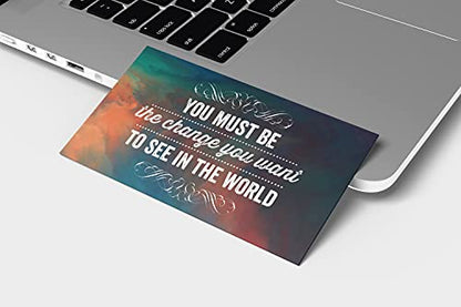 Better Office Products Motivation Inspiration Affirmation Cards, 60 Pack, 60 Unique Assorted Designs, Encouragement Card Deck, 2" x 3.5" (Business Card Size)