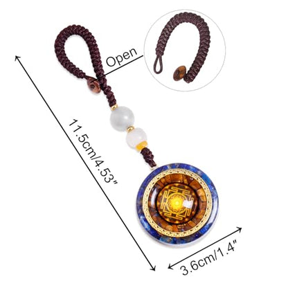 Day Day Up Orgonite Necklace - Sri Yantra Rotatable Pendant For Anti Stress Anxiety & Meditation - Malachite And Tiger Stone For Spiritual Healing & Positive Energy - color: Style 3