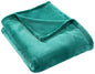 HYSEAS Flannel Fleece Throw Blanket Teal - Super Soft Plush Microfiber Solid Blanket for Couch, Bed, Chair, Sofa - Fuzzy Cozy Lightweight - 50x60 Inch - color: Teal