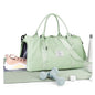Gym Bag Womens Mens with Shoes Compartment and Wet Pocket Travel Duffel Bags for Women for Plane Sport Gym Tote Bags Swimming Yoga Small Waterproof Weekend Overnight Carry on Bag Hospital Holdalls - color: A15-Grass Green