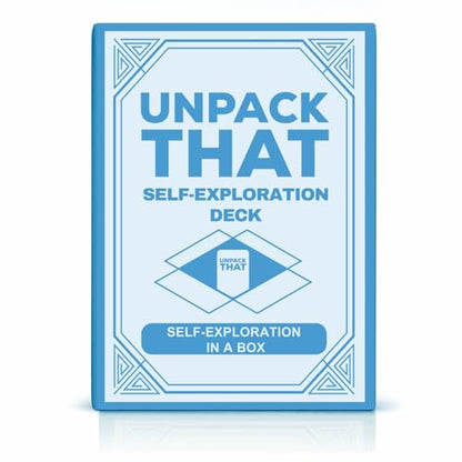 UNPACK THAT Self-Exploration Card Deck Personal Growth Cards - 100 Deep Questions for Self-Discovery, Mindfulness & Emotional Healing | Journal Prompt, for Her