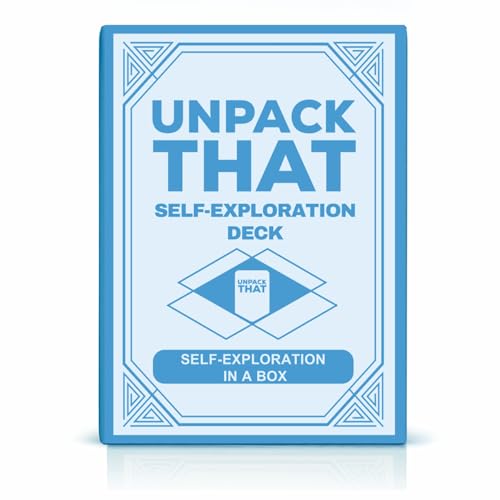 UNPACK THAT Self-Exploration Card Deck Personal Growth Cards - 100 Deep Questions for Self-Discovery, Mindfulness & Emotional Healing | Journal Prompt, for Her