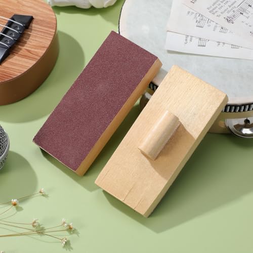 Toyvian Wooden Sand Block Percussion Instrument for Kids Handheld Music Toy Educational Rhythm Block for Early Childhood Music Learning and Creative Play