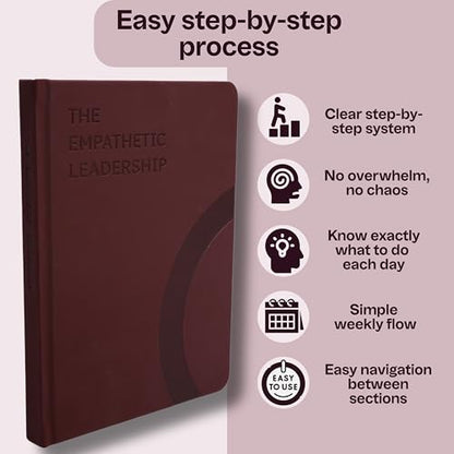 The Empathetic Leadership Guide Journal - 5 Week Mindful Daily Self Reflection Journal with Prompts for Purposeful Leadership Skills, Motivation and Strategic Mastery - with Productivity App