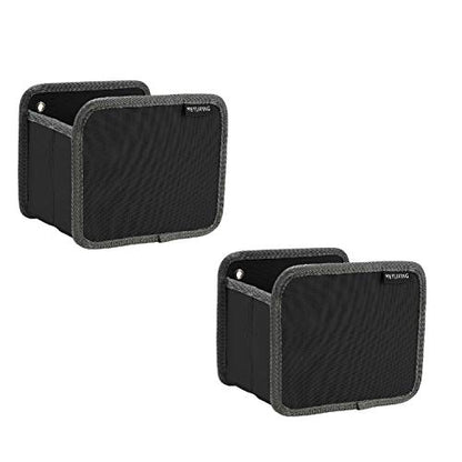 Foldable Box 4.9x6.5x5.5inches Desk Organizer Cosmetics Gift Make-up Kitchen Utensils, 2-Pack/X-Small, Lava Black - color: Lava Black, size: 2-Pack / X-Small