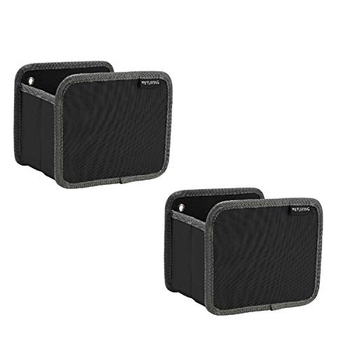 Foldable Box 4.9x6.5x5.5inches Desk Organizer Cosmetics Gift Make-up Kitchen Utensils, 2-Pack/X-Small, Lava Black - color: Lava Black, size: 2-Pack / X-Small