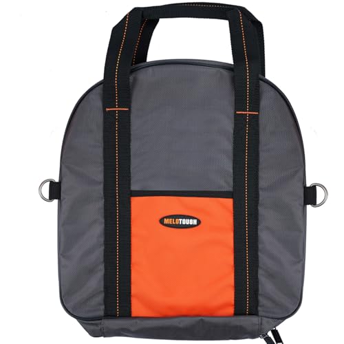 MELOTOUGH Jumper Cable Bag - 14.5" X 14"Tools Cable Bag - Storage & Organizer for Cables, Cords, and Hoses Including EV Charging Cables for Electric Vehicles,Christmas Gifts for Men - color: grey