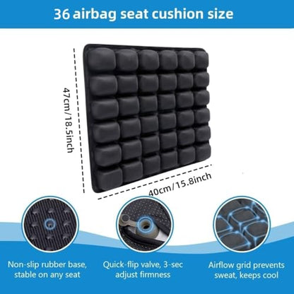 Travel Cushion Airplane Seat,Airplane Seat Cushion for Long Flights,Suppress Inflatable Seat Cushion,for Wheelchair,Car,Office (36 Air Bag) - size: 36 Air Bag