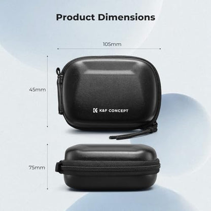 K&F CONCEPT Semi Open Carrying Case for DJI Osmo Action 6/3/4/5 Pro, Small EVA Hard Storage Bag Portable Travel Protector Case for Go Pro Hero 13/12/11/10/9 Black, Insta360 Ace/Ace Pro/2