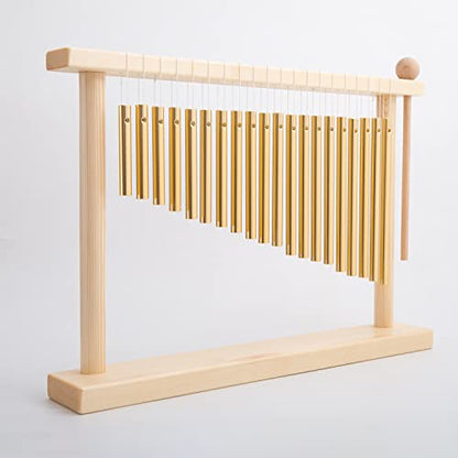 ENNBOM 20 Note Chime Wind Chime 20 Bars Instrument Percussion with Mallet (Gold)