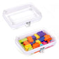 2 Pack Zippered Hard Pouch, Clear Plastic Storage Box Containers Small Toiletry Bag, Clear Hard Shell Zipper Case for Small Items, Toys, Building Blocks, Puzzles, Cosmetics, Stationery Accessories