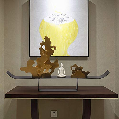 New Chinese Zen Metal Rockery Ornaments Dry Landscape Tea Room Living Room Entrance Hotel Home Decoration