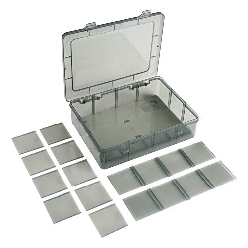 12 Girds Large Plastic Craft Storage Containers, Compartment Storage Container, Parts Storage Box with Adjustable Dividers for Sewing Arts, Washi Tape Batteries Electronics Parts and more - size: 12 Grids (No Printed) 1 Pack