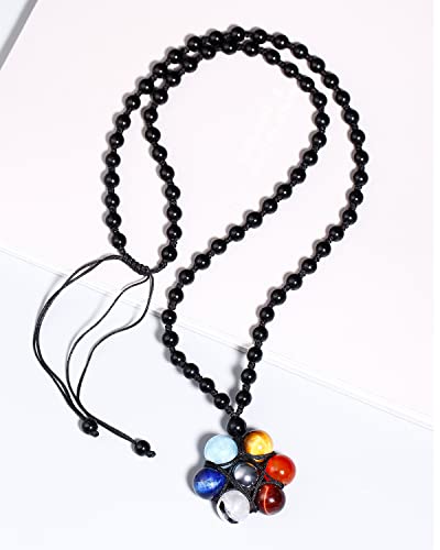 7 Chakra Stones Necklaces for Women Crystals and Healing Stones Balance Meditation Energy Star-Shape Handmade Pendant Necklace