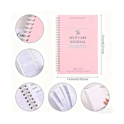 Wellness Journal - Personal Smooth Writing Guide, Prompt Notebook Planner | Guided Reflection, Inspires Positivity, Self Care Book, Ideal For Productivity, Gratitude, Meditation, 21x4.8cm