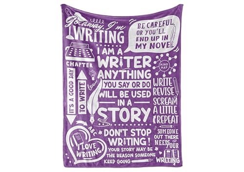 Huglanket Writer Gifts Blanket - 50" x 65" Throw, Flannel Blanket - Graduation/Birthday for Writers, Novelist, Scriptwriter