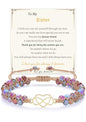 Gifts for Daughter Granddaughter, To My Mom Grandma Wife Girlfriend Sister Jasper Heart Bracelets Birthday Graduation Anniversary Christmas Stocking Stuffers Valentines Mothers Day Jewelry - style: 8.Gift To My Sister: Infinity Heart