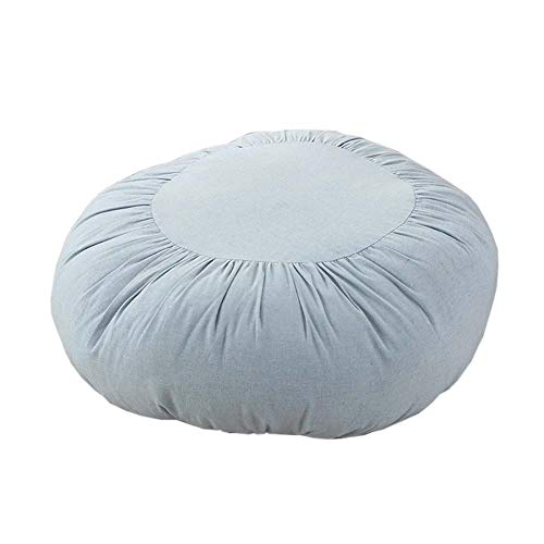 FANCY PUMPKIN Japanese Tatami Zafu Meditation Cushion Detachable Seat Cushion Floor Pillow for Bay Window, B - color: Light Gray