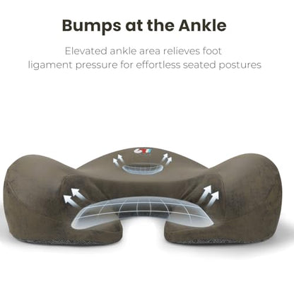 Meditation Cushion, Yoga Cushion for Meditation - Cross Leg Floor Pillow for Meditator at Home, Ergonomic Comfortable Memory Foam Zafu Relieves Numbness Tailbone & Hip Pain from Long Sitting.