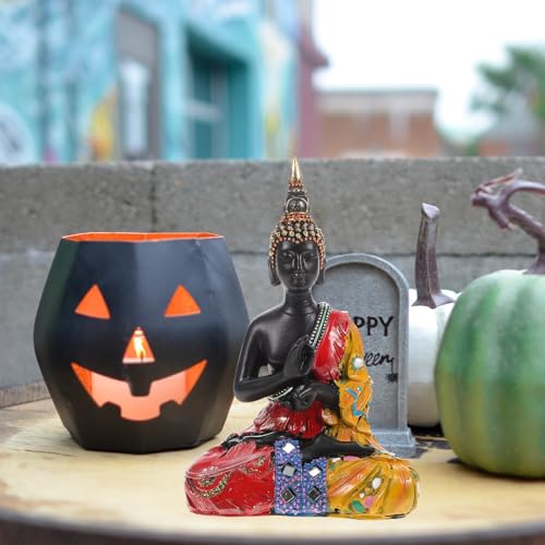 IMIKEYA Delicate Buddha Statue Resin Sculpture Home and Garden Decor Smooth Rounded Edges Handcrafted Southeast Asian Ornament Gift for Meditation and Zen Spaces