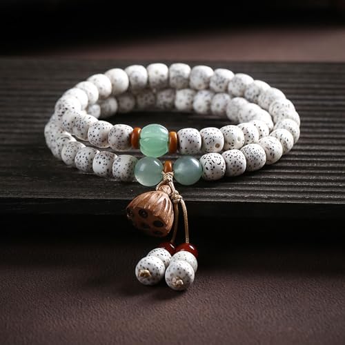 Natural Star Moon Bodhi Bracelet for Women Men Double-loop Winding Star Moon Bead Bracelet Meditatioon Healing Anxiety Relief Energy Buddha Bead Bracelets Birthday Gift - color: Bodhi 23