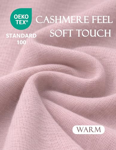 PULI Women's Elegant Shawl Wraps Soft Open Front Poncho Sweater for Spring Fall Winter - color: Front Tab-pink